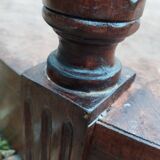 Table bouillotte ancienne avec plateau marbre style louis xvi