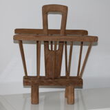 Brutalist magazine holder solid oak A