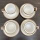 Set of 4 cups and saucers + milk jug - Stoneware - Salins-France - 70s