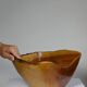 Large olive wood bowl Riviera brutalist craftsmanship circa 1950