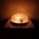 Vintage round glass ceiling light in the shape of a flower, 1970s.