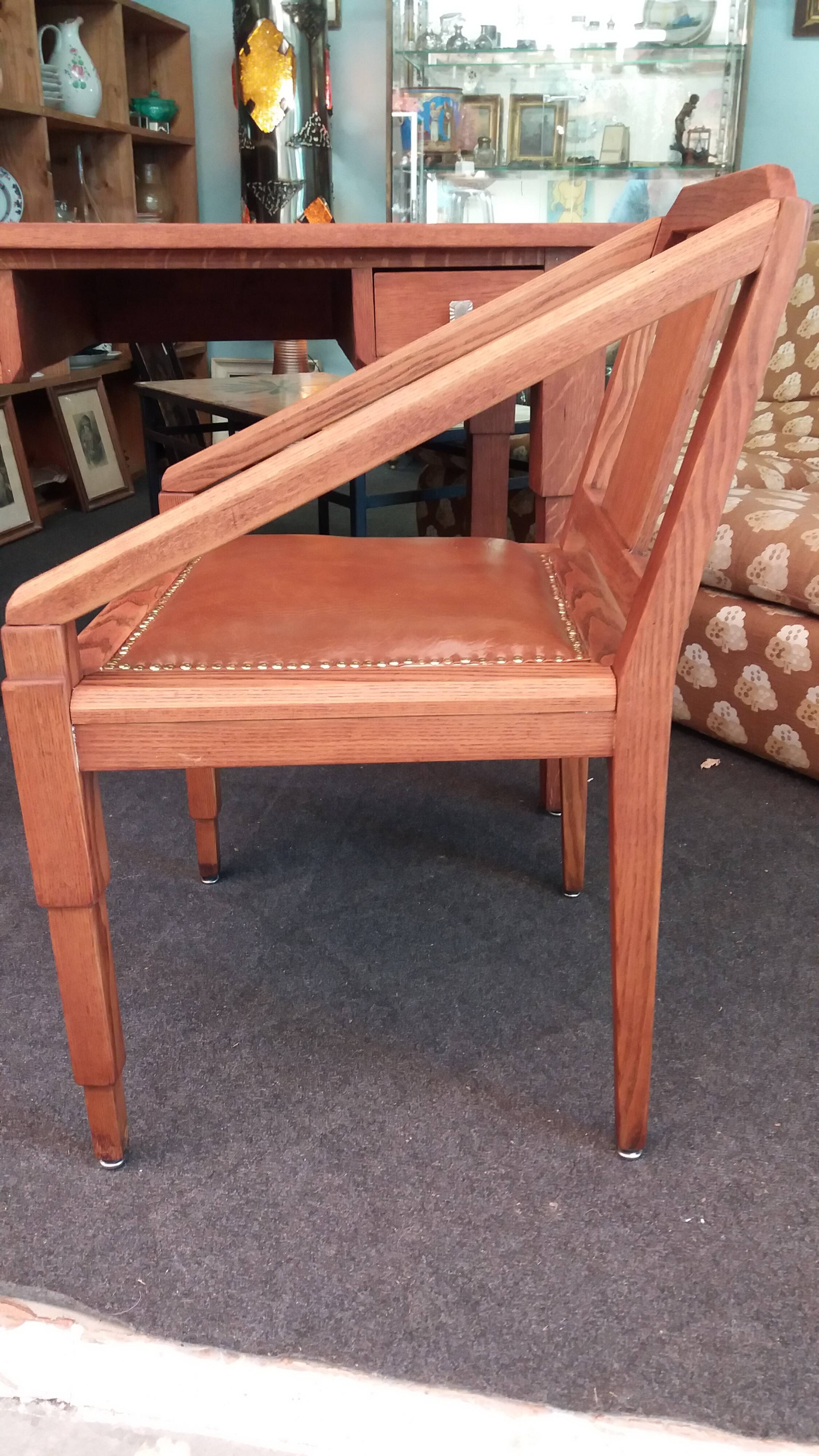 Art Deco desk and armchair
