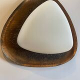 Goffredo Reggiani Triangular Applique RN in copper and opal glass