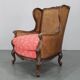 Antique Carved Wing Chair with Cane Sides , Czechoslovakia