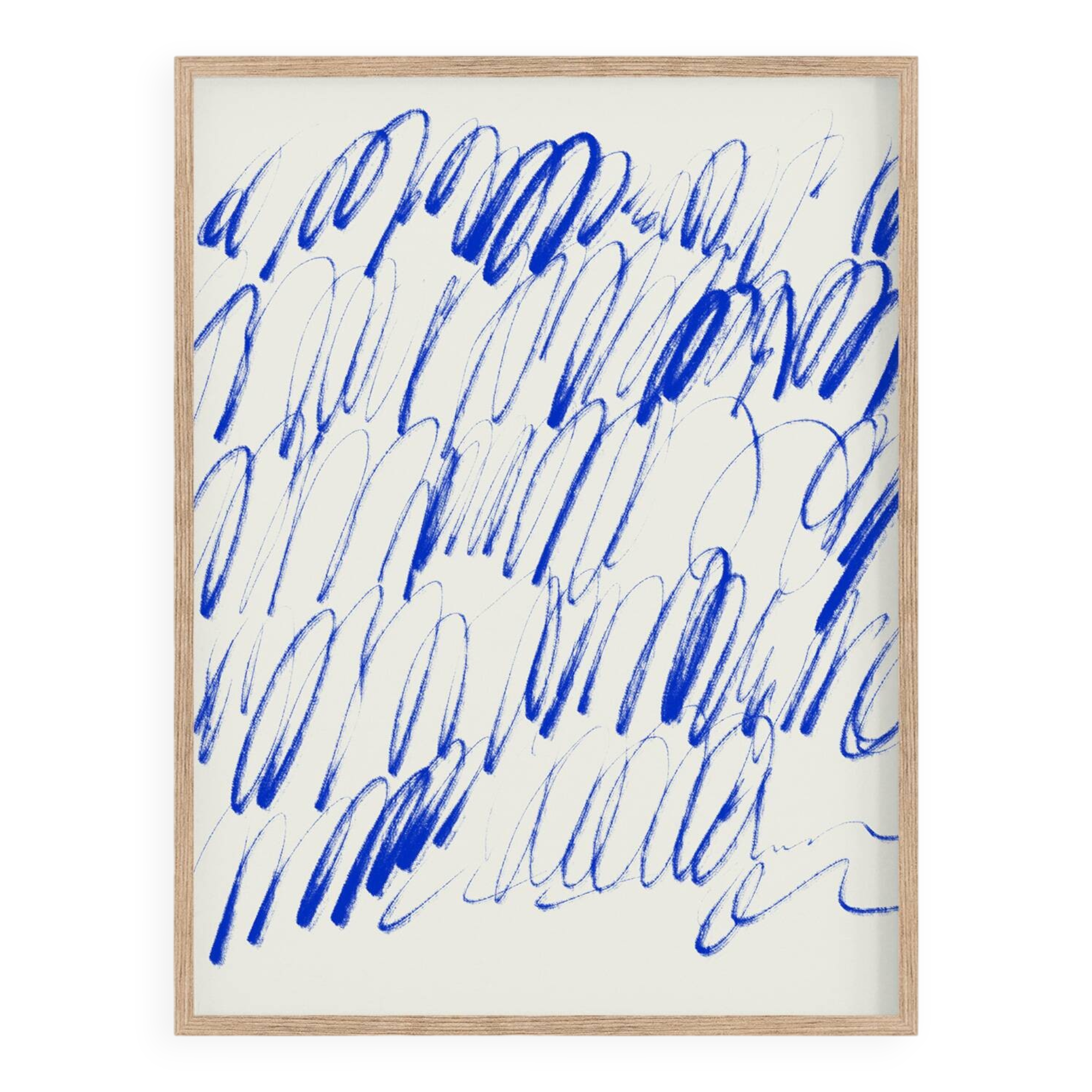 Abstract blue painting giclee print