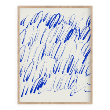 Impression giclée d'une peinture abstraite bleue