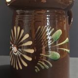 Pitcher covered glazed terracotta alsace Soufflenheim XXth