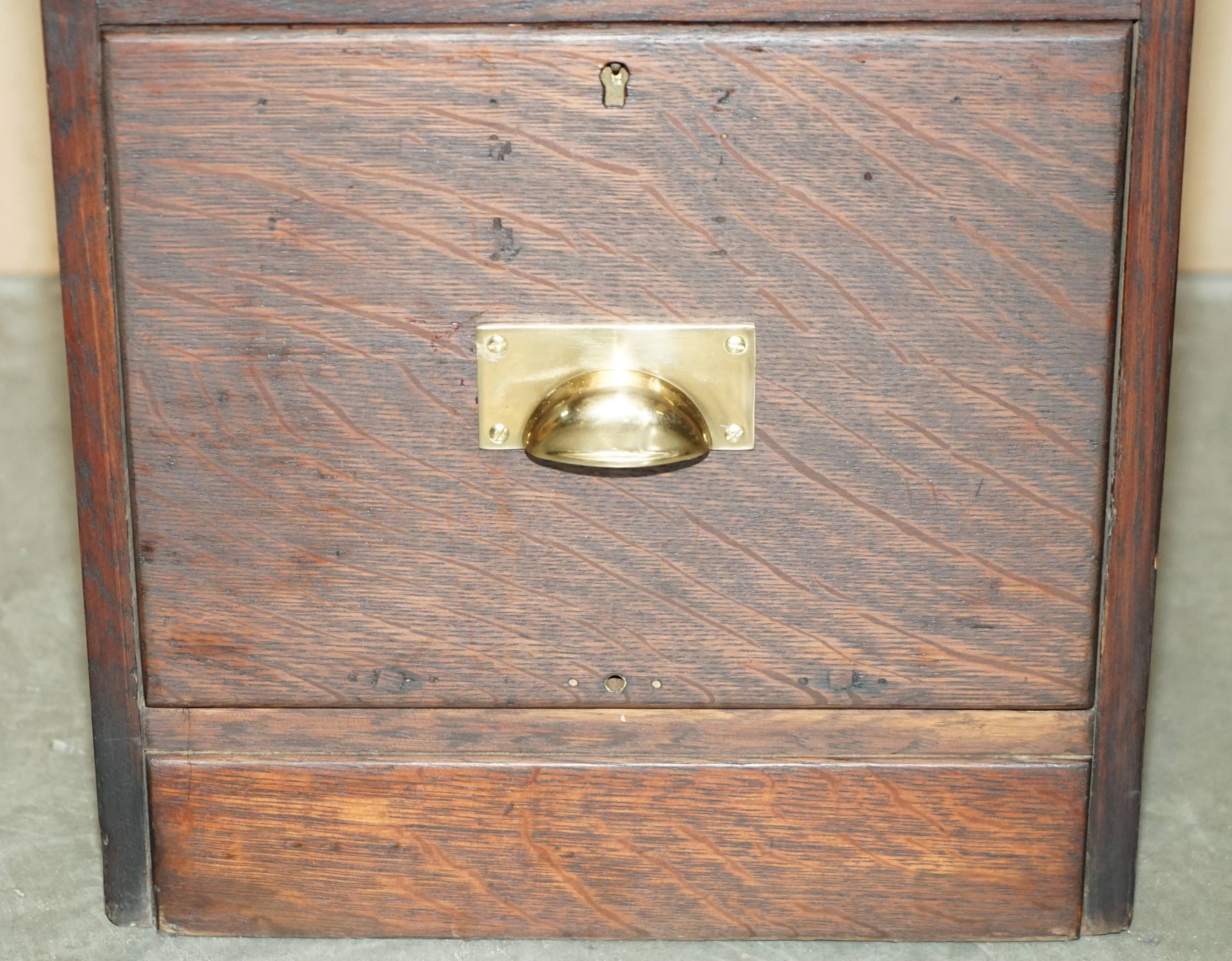 Restored Art Deco oak filing cabinet circa 1920