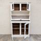 Antique kitchen cupboard / bookshelf, off-white patina
