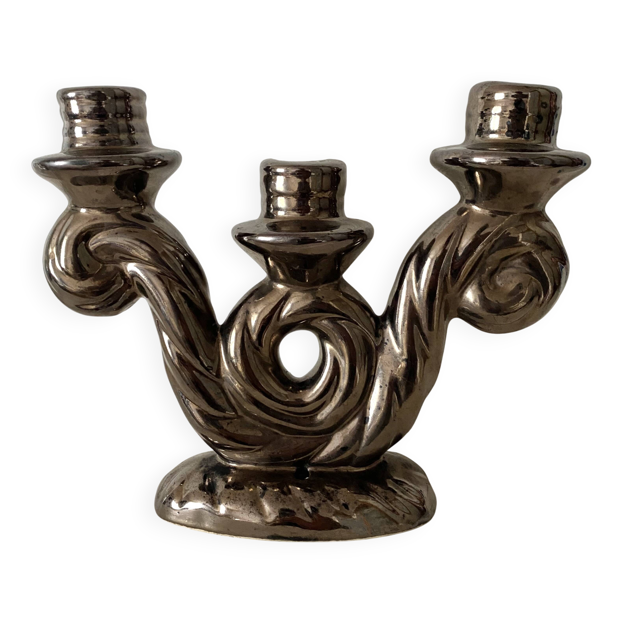 Bougeoir en céramique Vallauris années 50