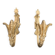 Pair of golden metal tiebacks