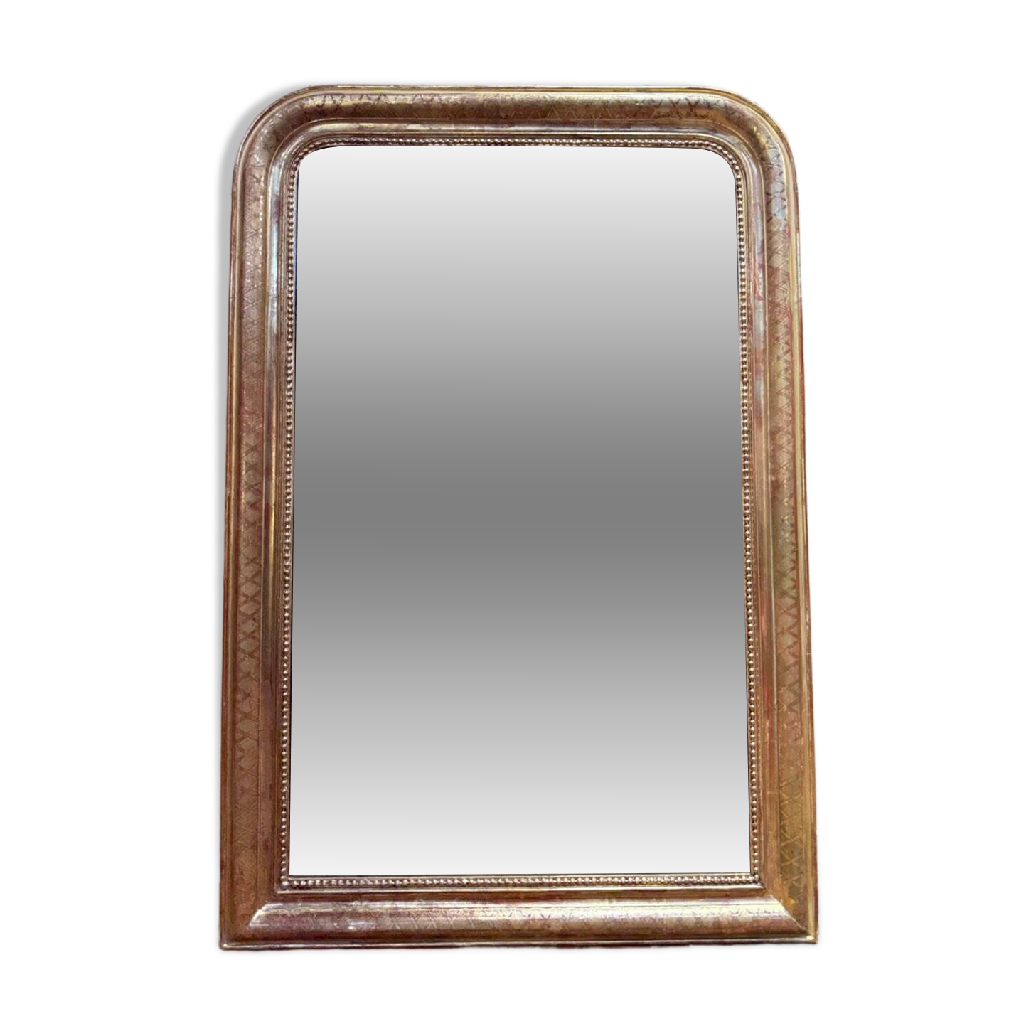 Louis-Philippe period mirror – Wood, stucco, and gold leaf