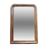 Miroir époque Louis-Philippe – Bois, stuc et feuille d'or