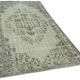 Handmade distressed anatolian 1980s 169 cm x 269 cm blue rug