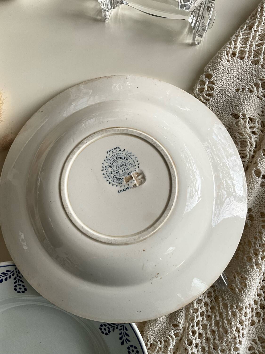 Mix and match old deep plates.