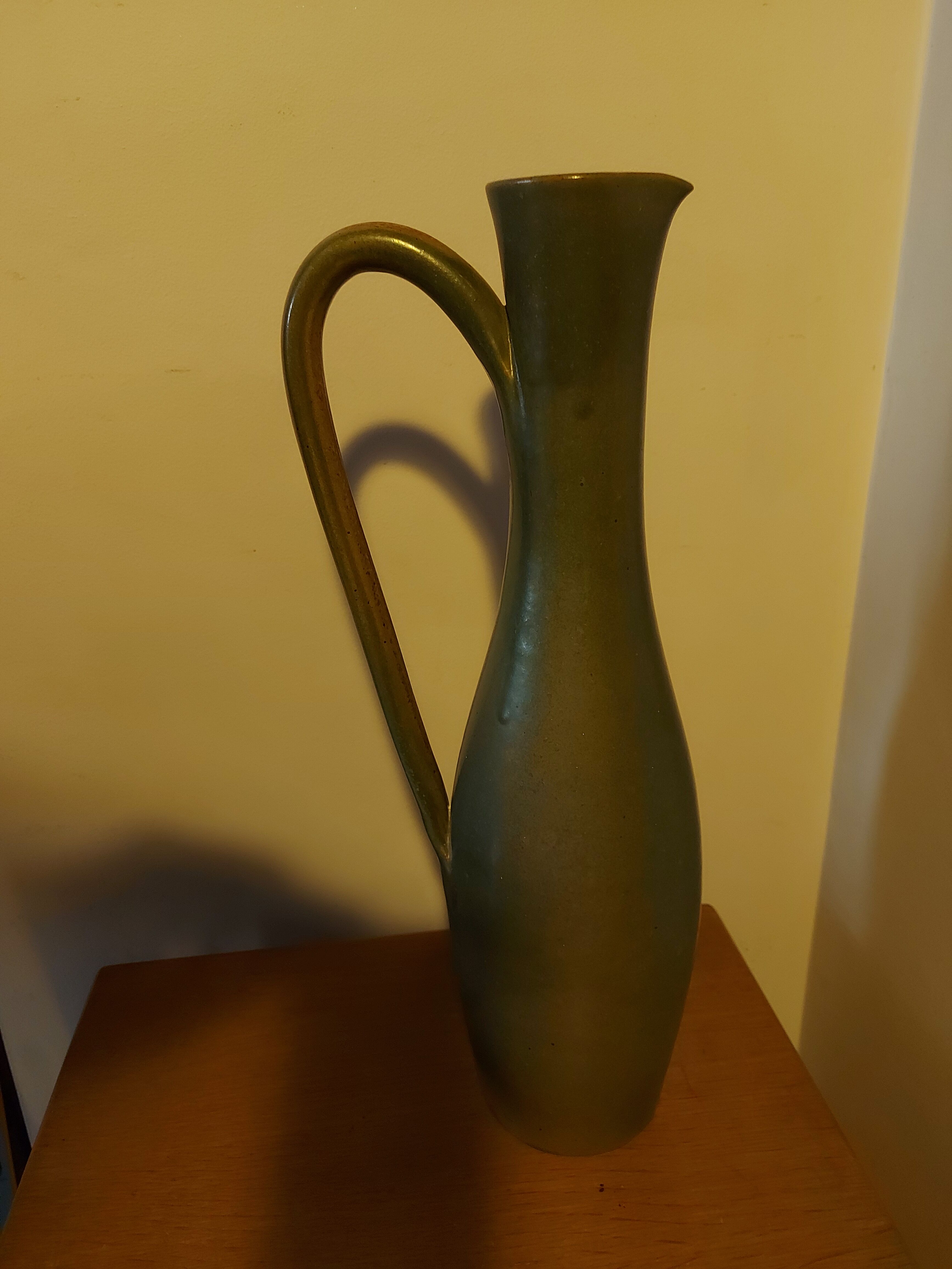 Large vase enamelled vase design Roger Jacques (40 cm )