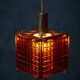 Mid-Century Suspension in Orange Crystal, Denmark