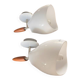 Vintage wall light pair; white opaline.