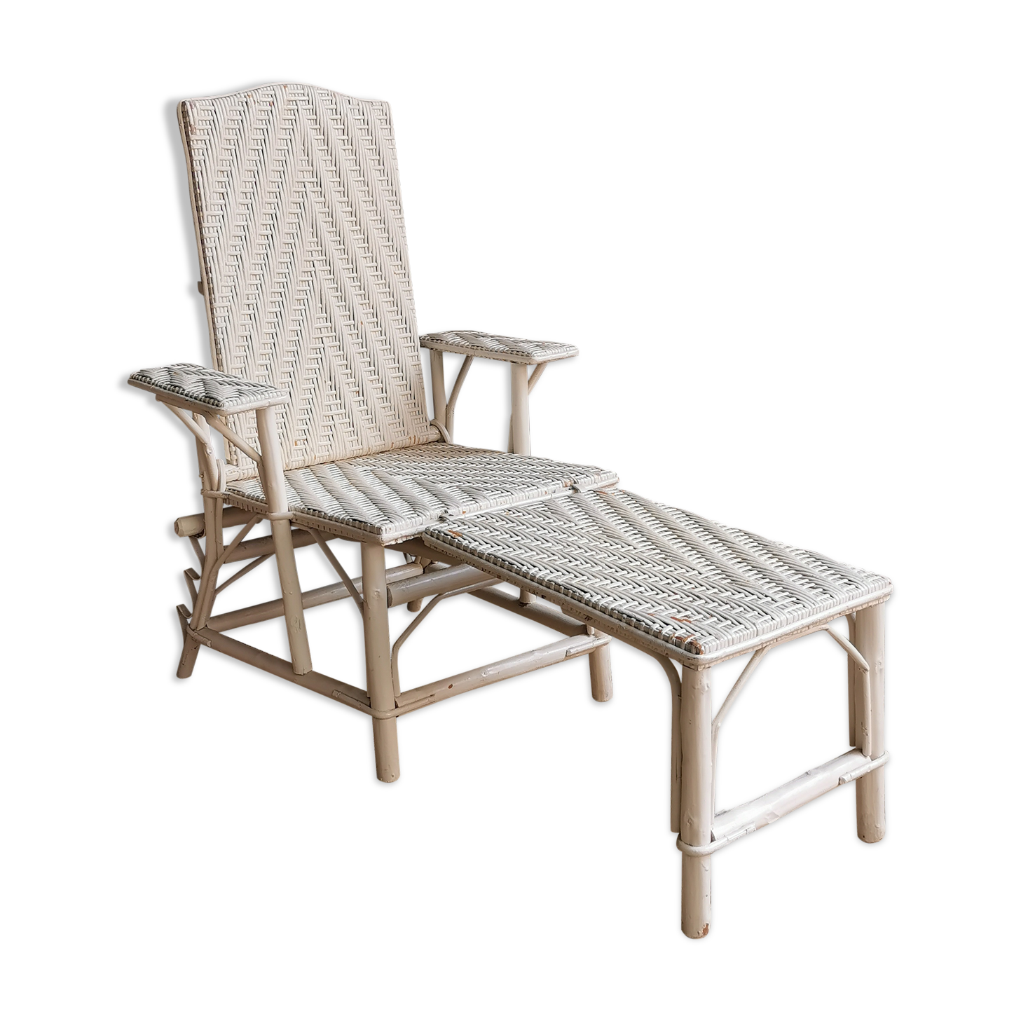 Rattan children's chaise longue