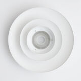 Danish white pendant mid century lamp 1970