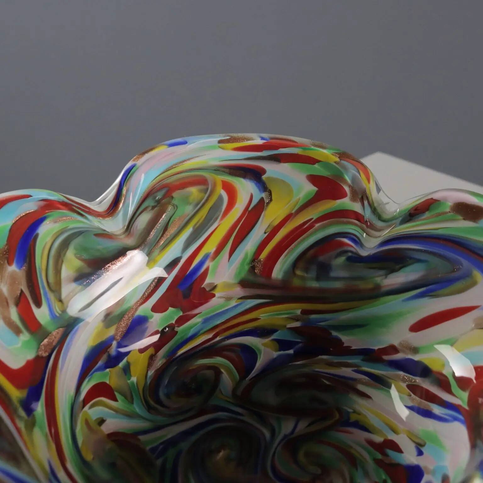 Vintage glass centrepiece from Murano, Italy, 1950s.