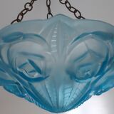 Glass chandelier Degué Blue