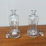 Danish Vintage Kluk Kluk Glass Bottles from Holmegaard, 1970s, Set of 2