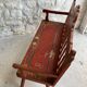 Folk bench in painted wood - Eastern Europe probably Hungary - early 20th century