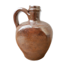 Brown glazed stoneware bottle vase