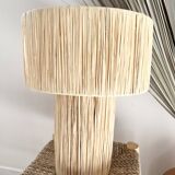 Raffia table lamp