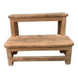 Ancien marche pieds en bois