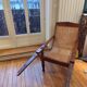 Planter's chair in wood and cane
