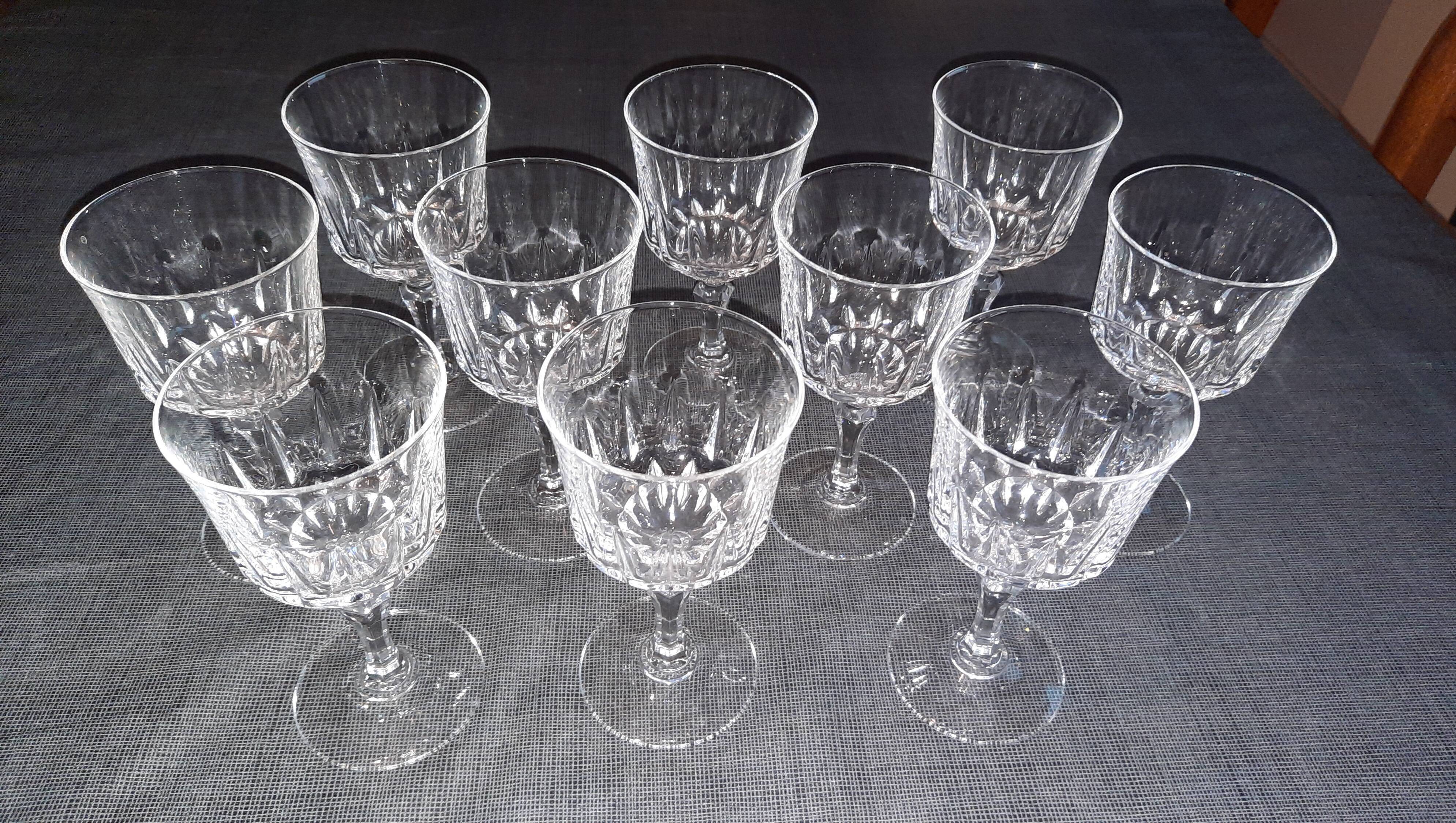 Cristal D'Arques 10 wine glasses model St Germain