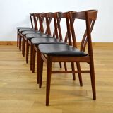 Series of 6 Danish Teak Chairs by Carl Ewent Ekstrom 1960