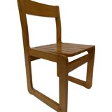 Vintage Pinewood dining chair 70's minimalist design