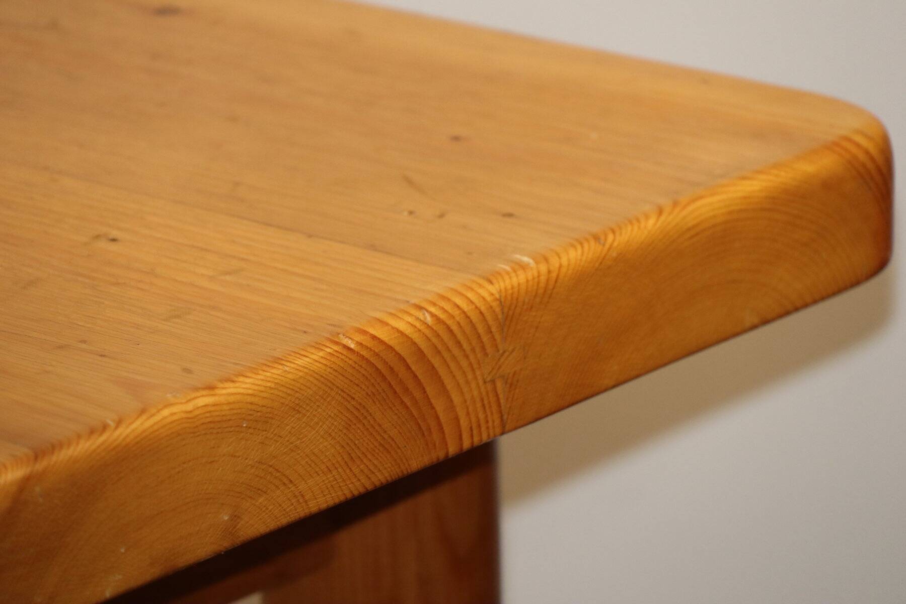 René Martin table in solid pine, modernist, 1960