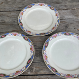 5 assiettes à dessert digoin - art déco