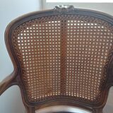 Louis XV style caned armchair