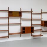Danish Modern 5-Bay Modular Teak Wall Unit by Poul Cadovius for Cado, 1950s