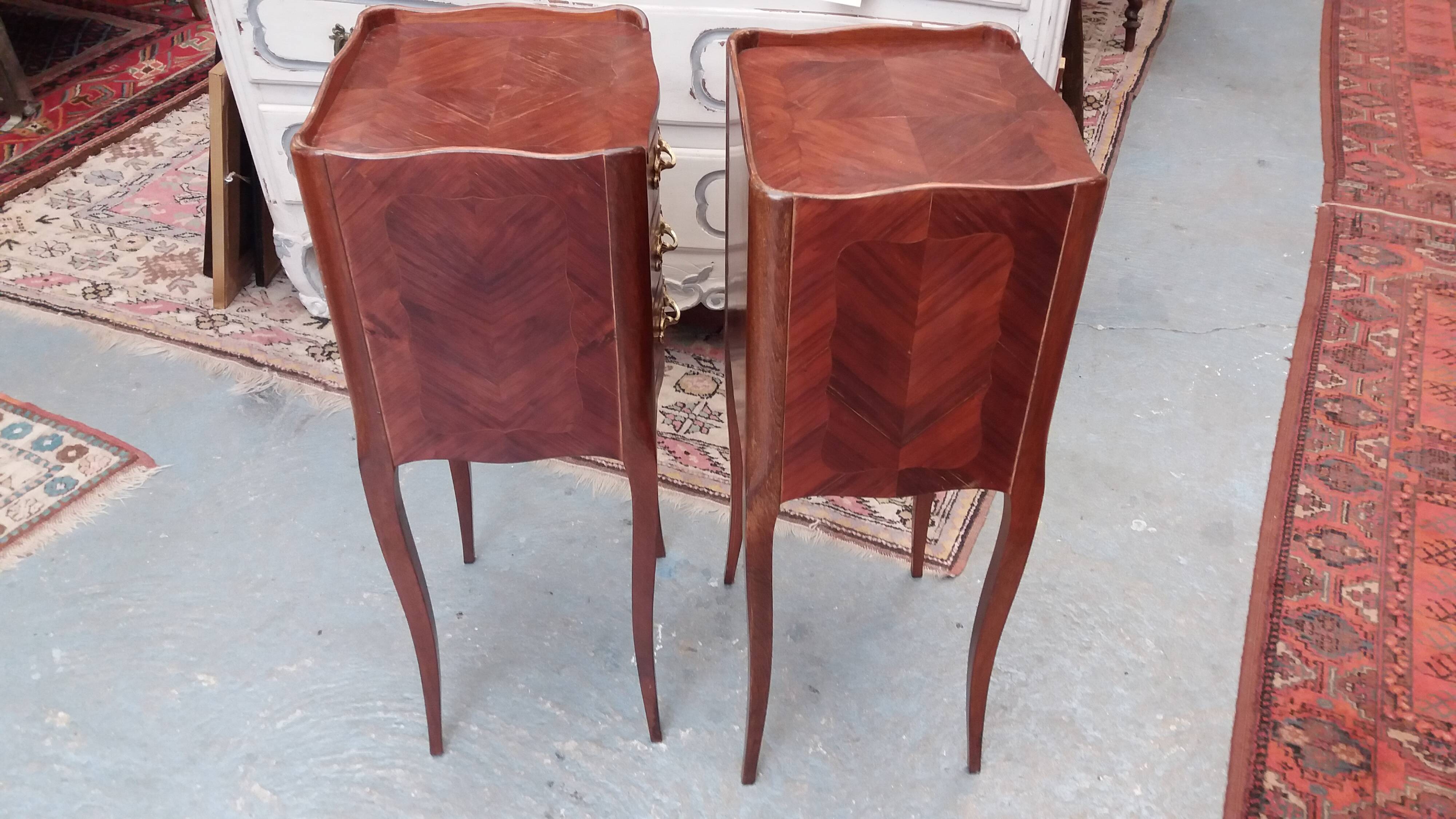 Pair of Louis XV style bedside tables