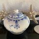English sugar bowl in half-porcelain, antique.