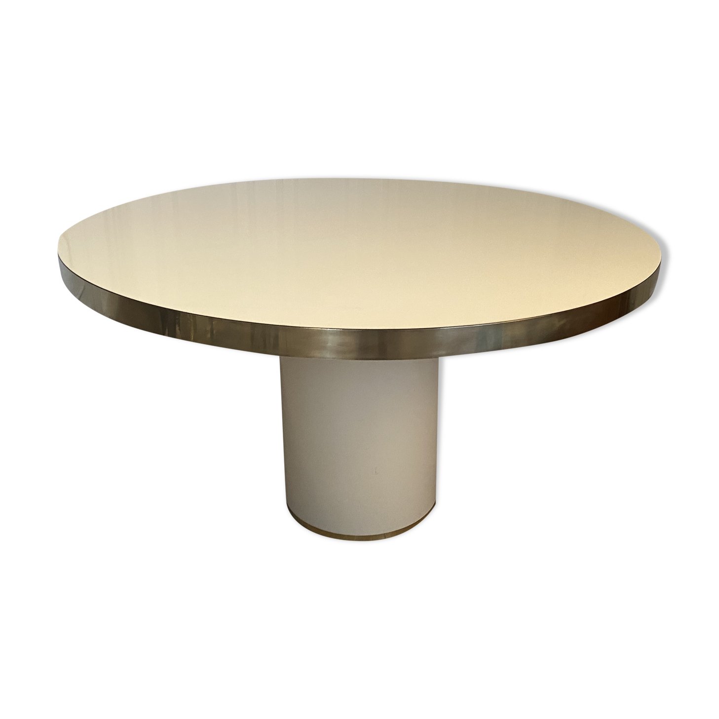Ivory and Laiton dining table, Paris, 1970