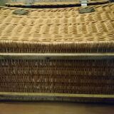 Rattan travel trunk