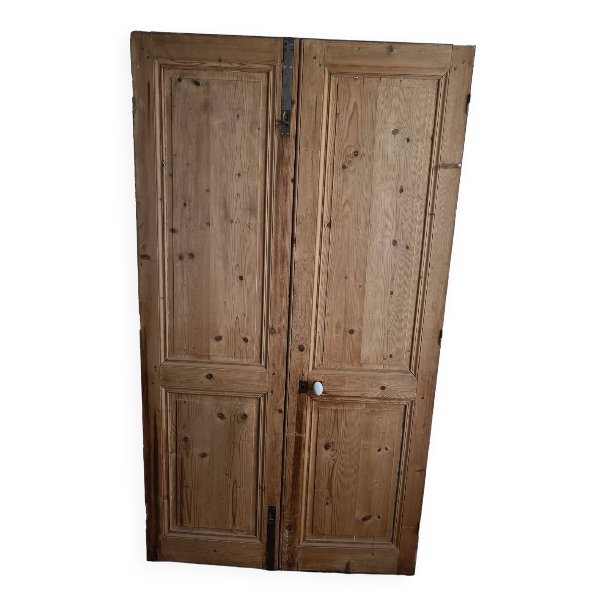 Pair of old molded communication doors