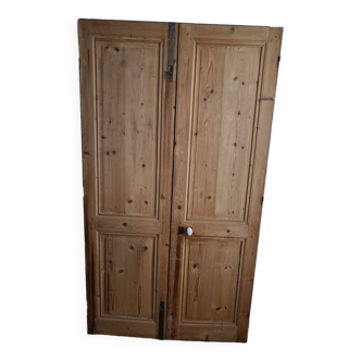 Pair of old molded communication doors