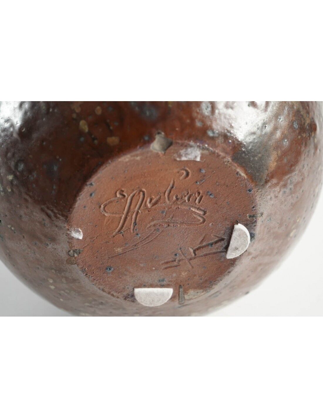 Enamelled ceramic vase