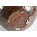 Enamelled ceramic vase