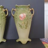 Paire de vases barbotine de bruyn fives lille