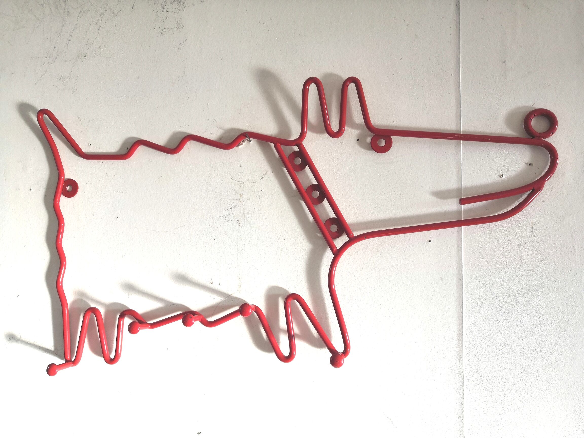 Wall coat rack vintage dog Ikea, 90s