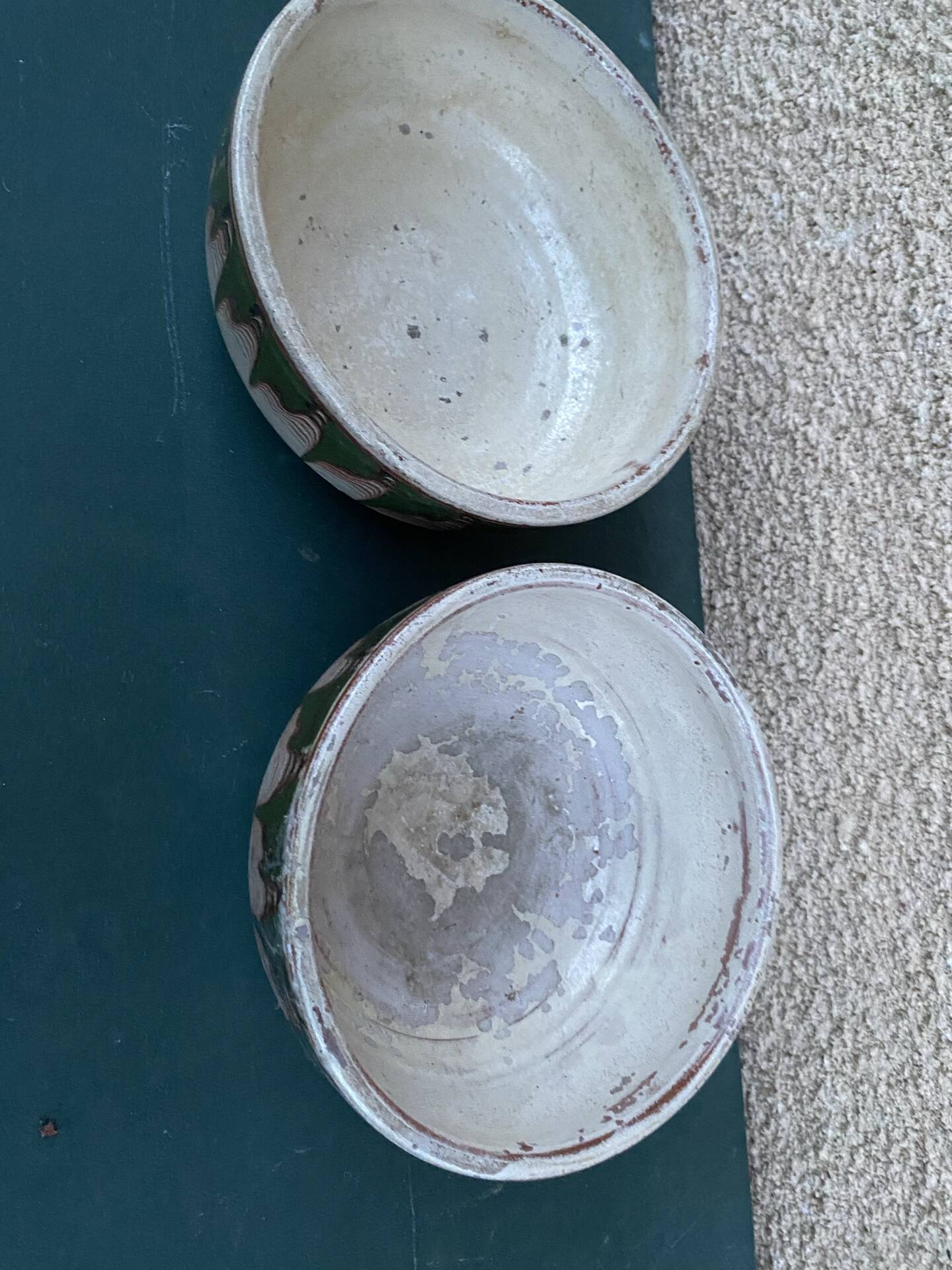 Pair of Glazed Terracotta Bowls – Rustic Charm